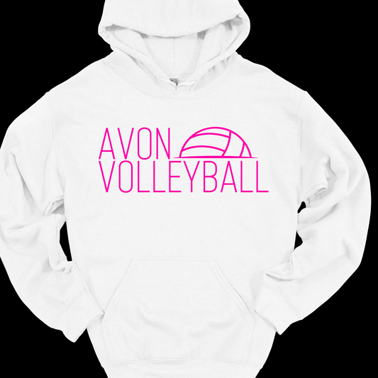 AVON VOLLEYBALL HALF BALL (PINK) HOODIE