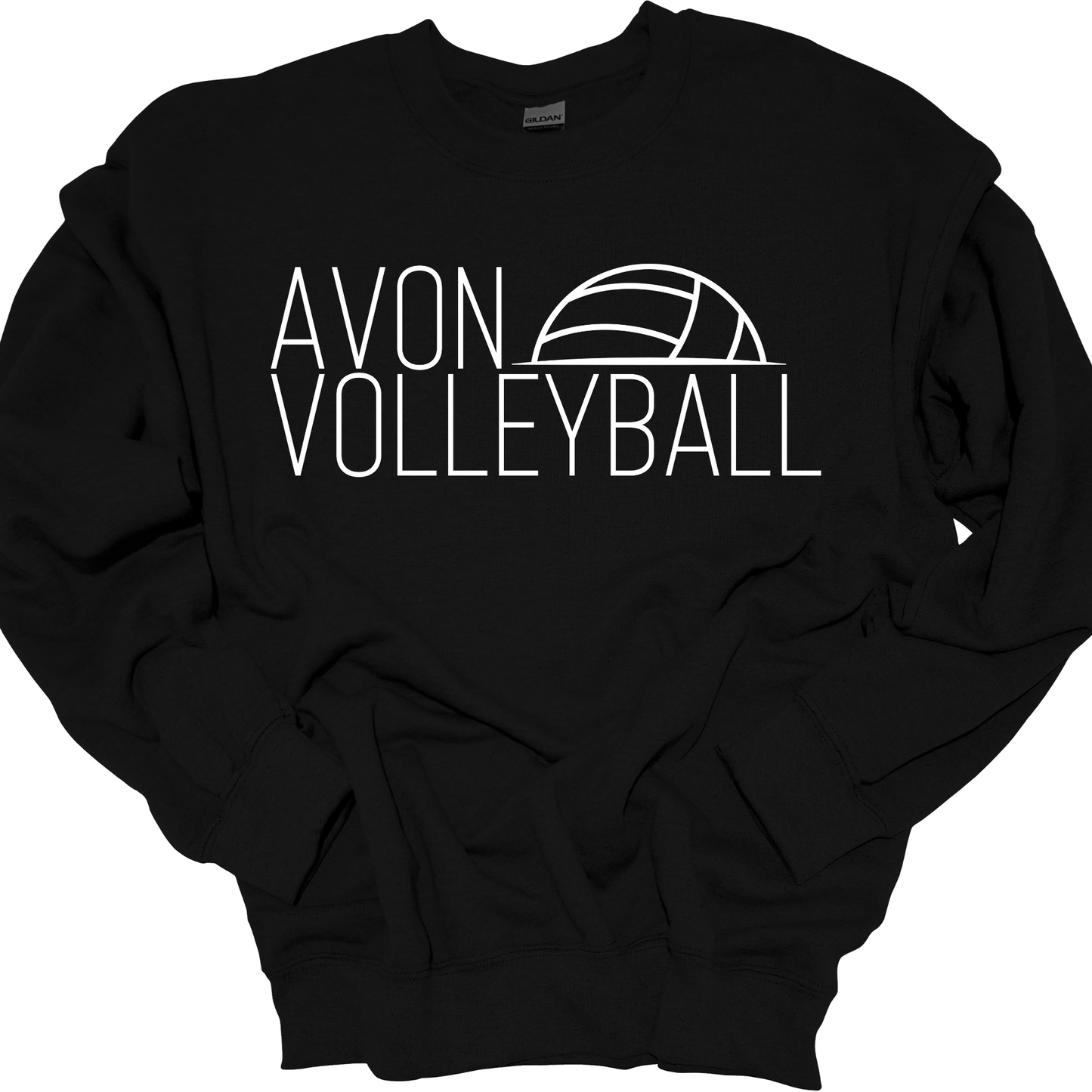 AVON VOLLEYBALL HALF BALL CREWNECK