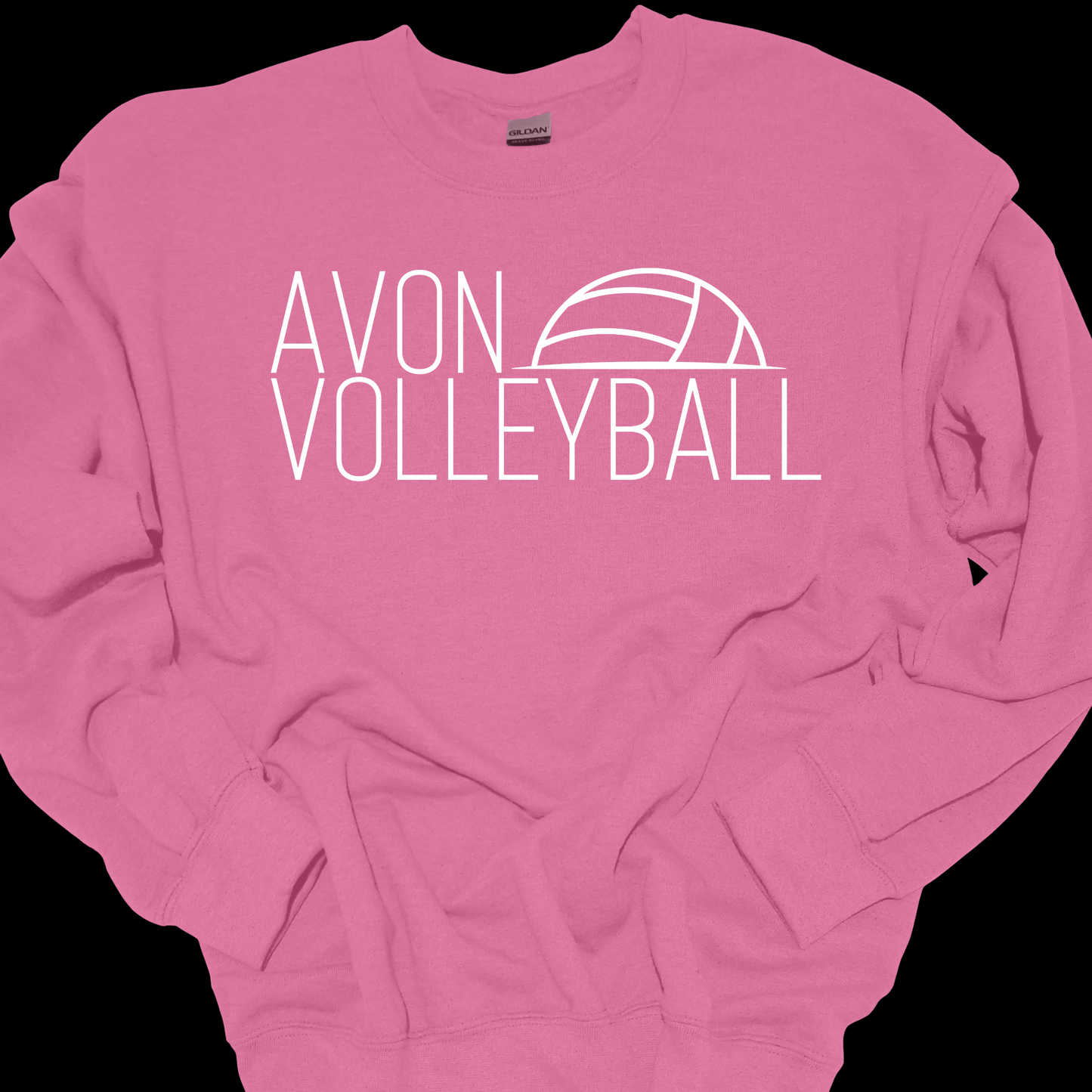 AVON VOLLEYBALL HALF BALL (PINK) CREWNECK