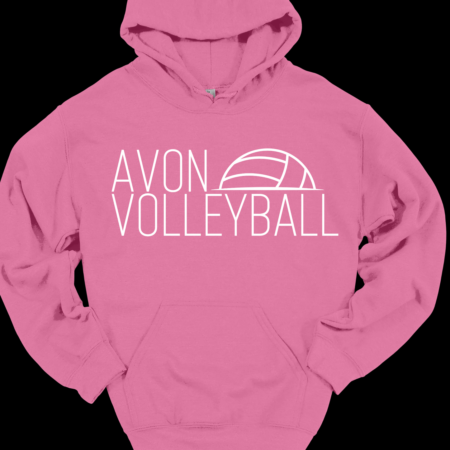 AVON VOLLEYBALL HALF BALL (PINK) HOODIE