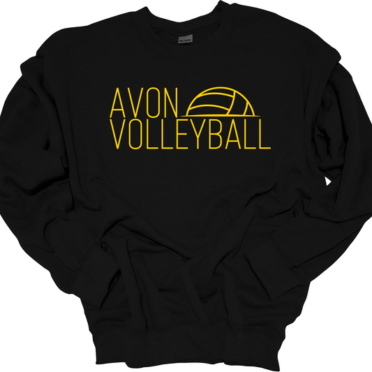 AVON VOLLEYBALL HALF BALL (YELLOW) CREWNECK