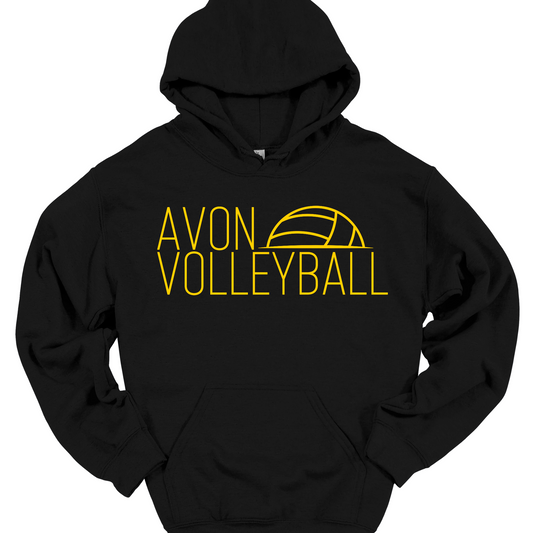 AVON VOLLEYBALL HALF BALL (YELLOW) HOODIE