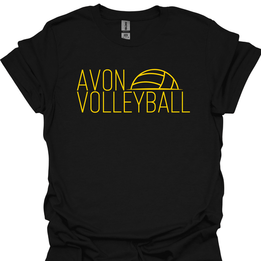 AVON VOLLEYBALL HALF BALL (YELLOW) TSHIRT