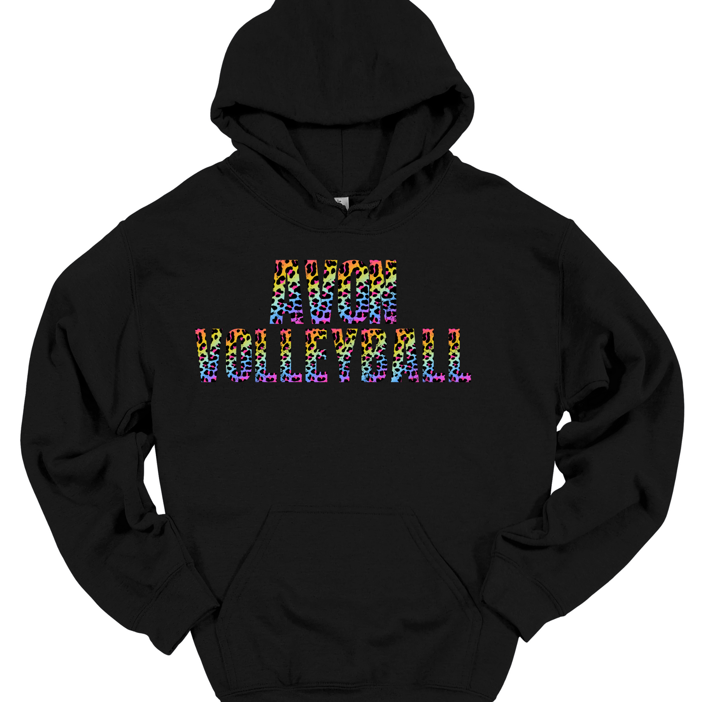 AVON VOLLEYBALL RAINBOW LEOPARD HOODIE