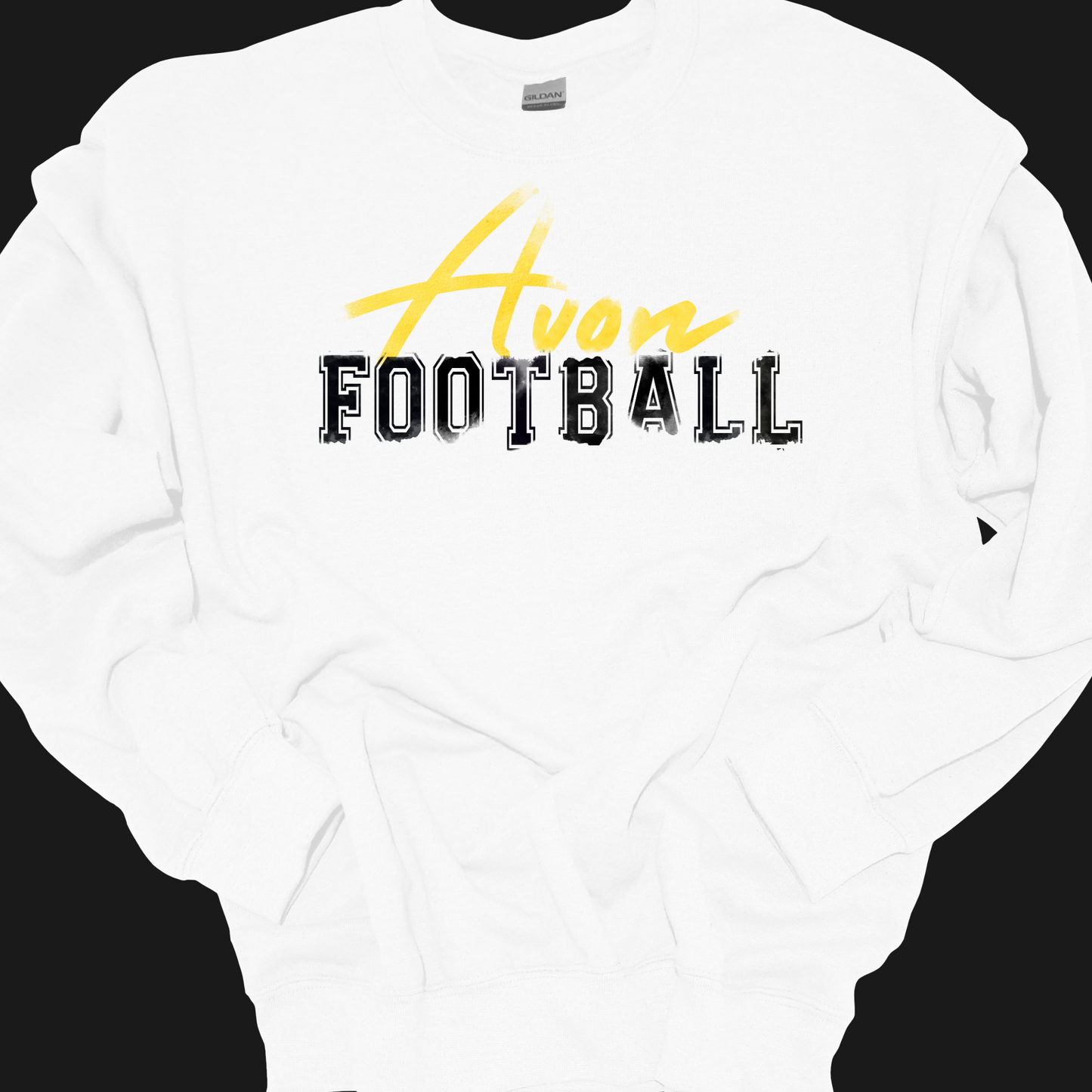 AVON FOOTBALL FADED CREWNECK