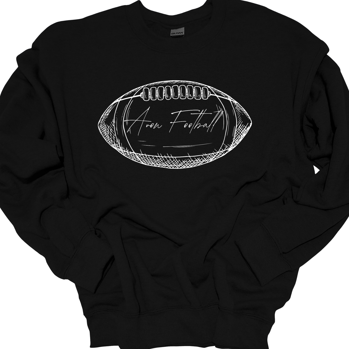 AVON FOOTBALL LINE ART CREWNECK