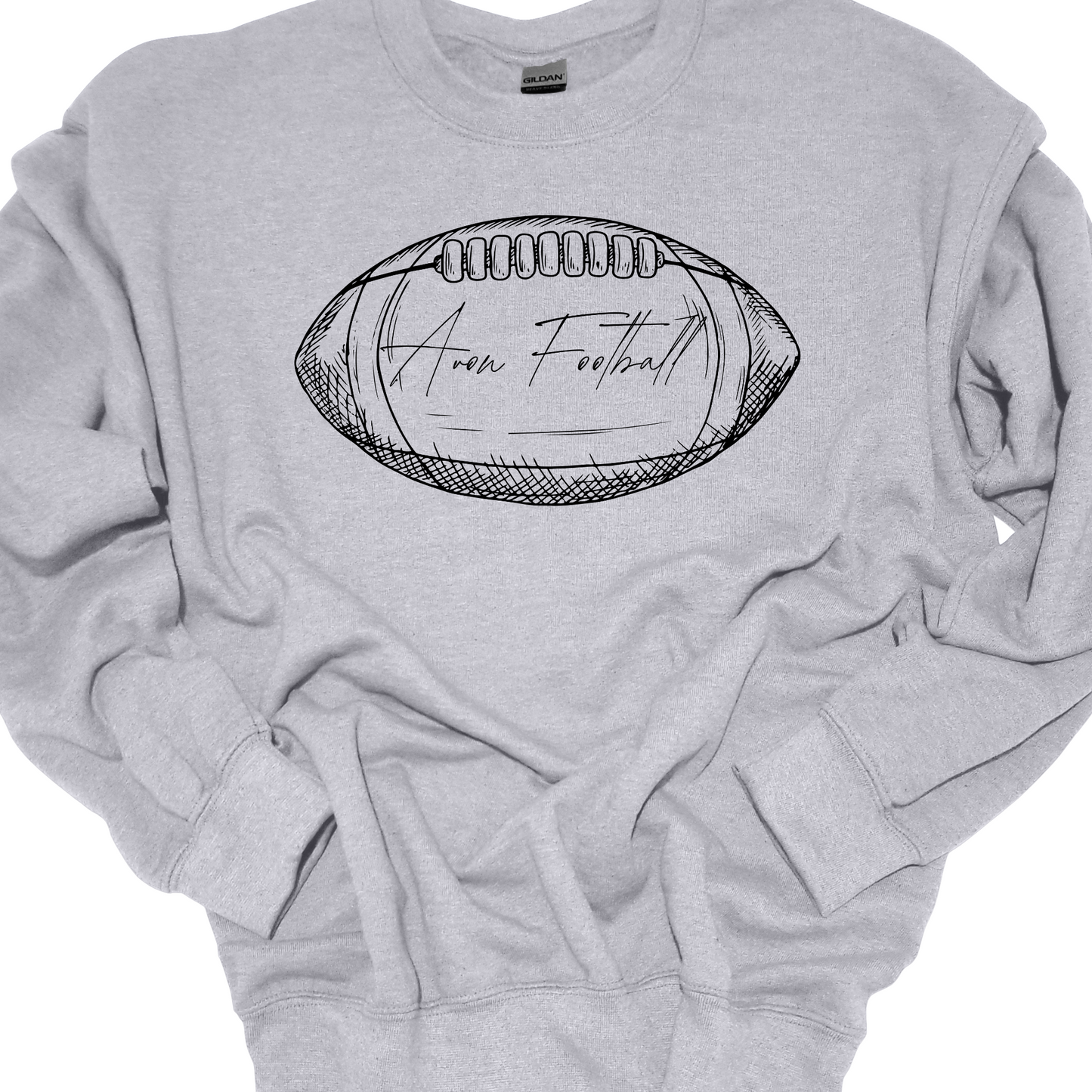 AVON FOOTBALL LINE ART CREWNECK