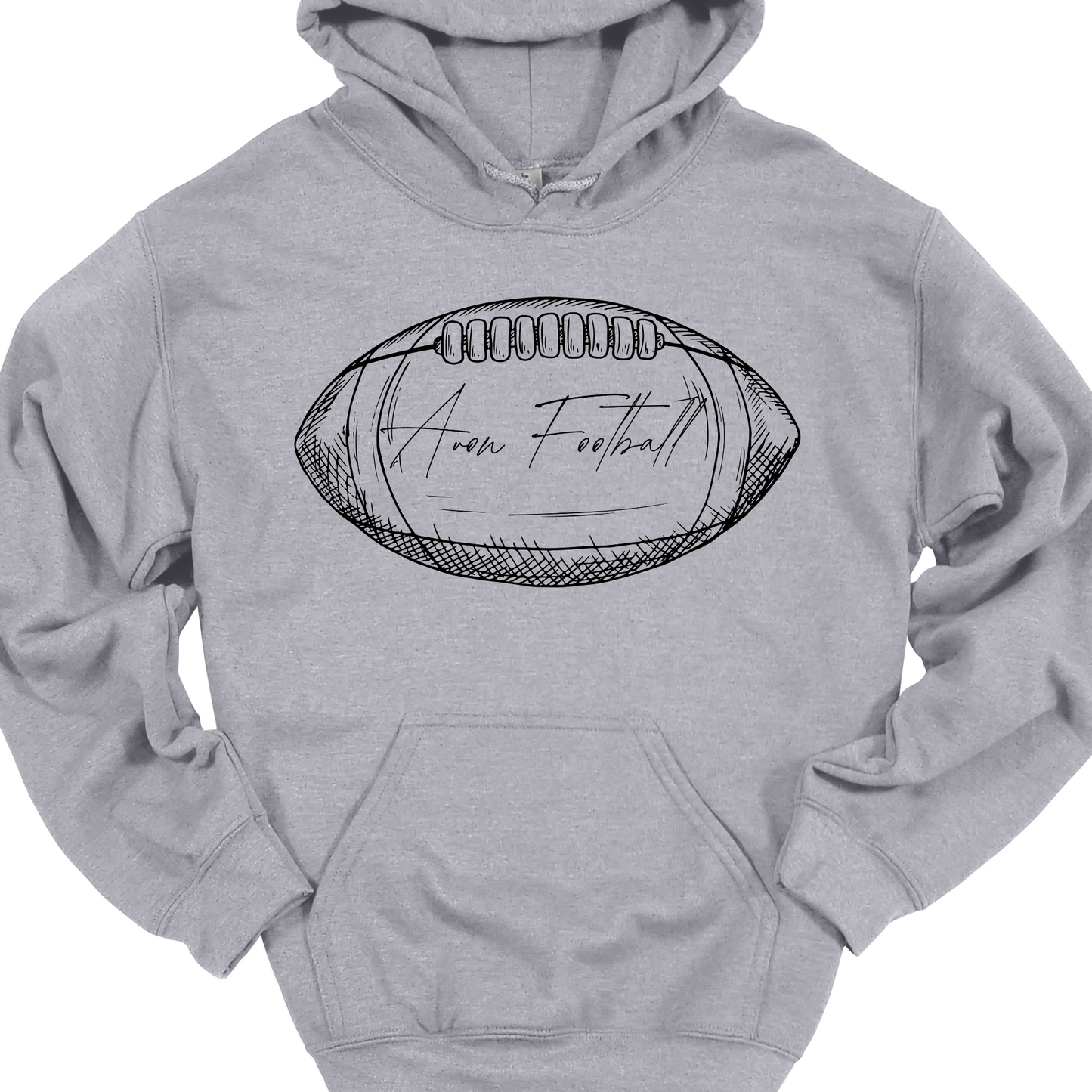 AVON FOOTBALL LINE ART HOODIE