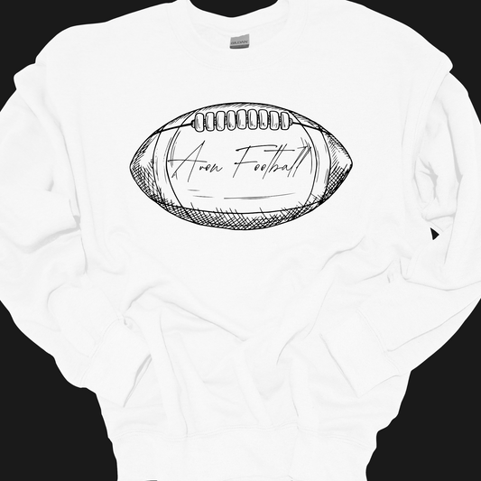 AVON FOOTBALL LINE ART CREWNECK