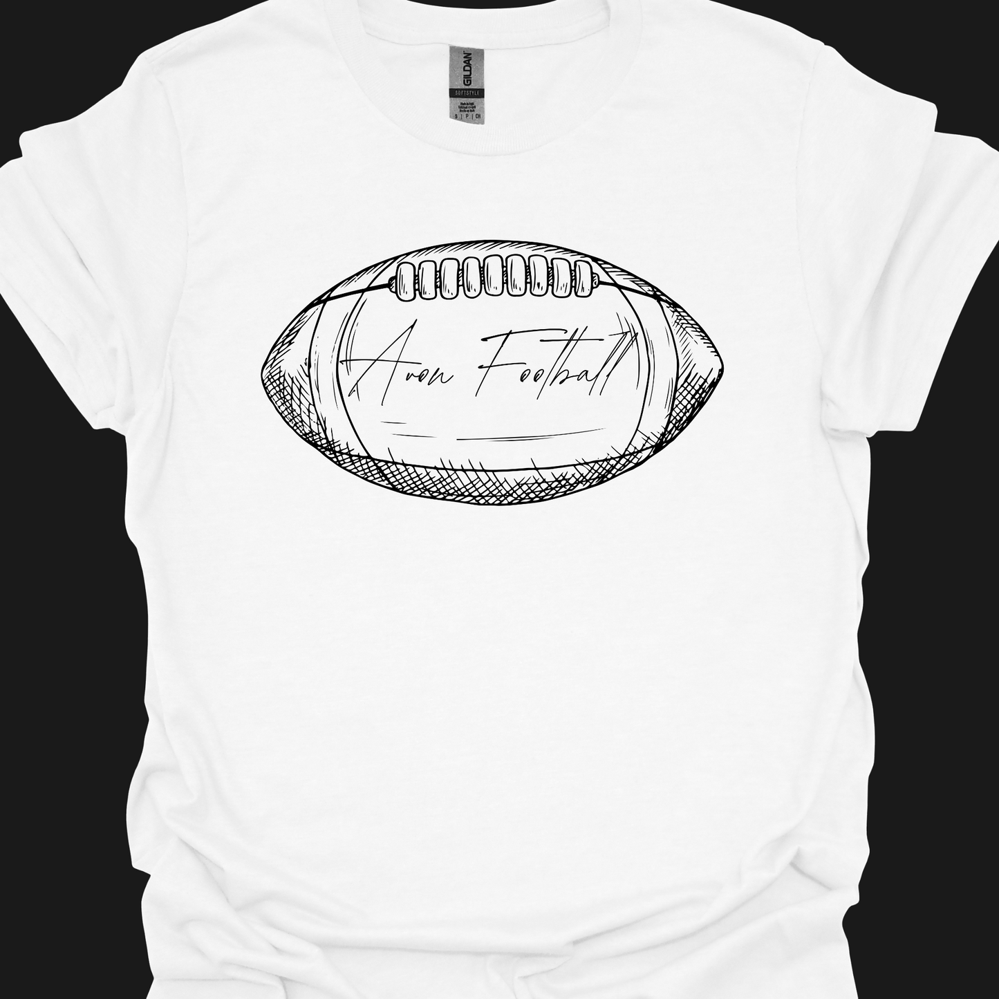 AVON FOOTBALL LINE ART TSHIRT