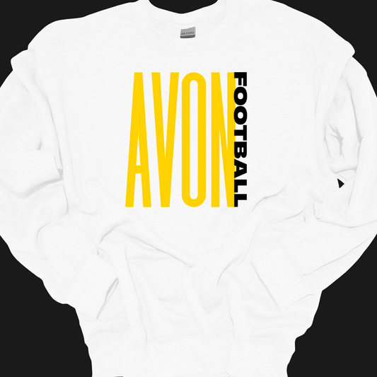 AVON FOOTBALL SKINNY CREWNECK