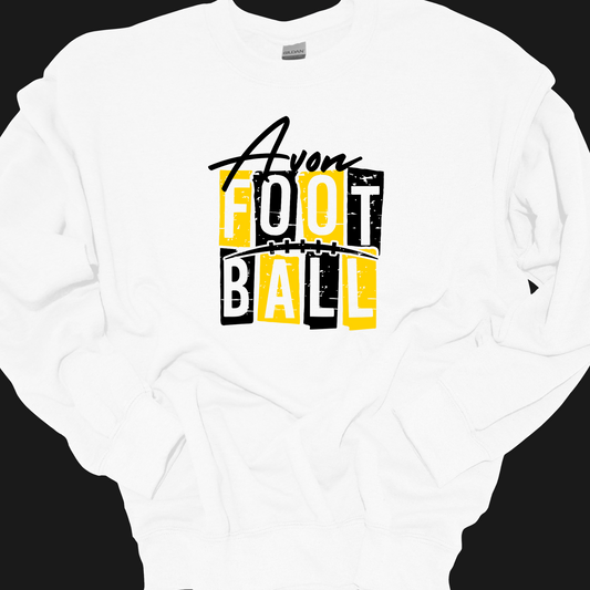AVON FOOTBALL STAMPED CREWNECK