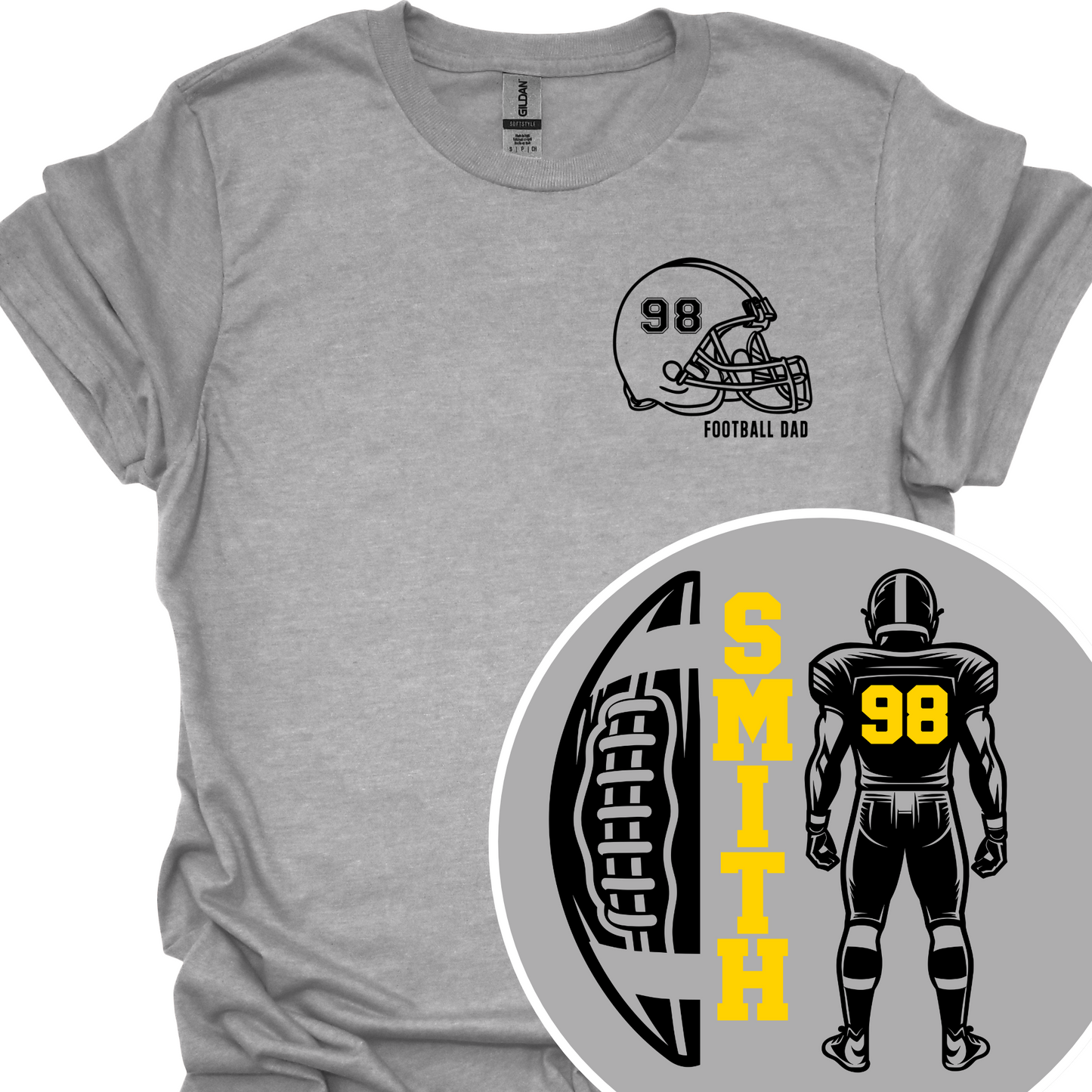 AVON HALF FOOTBALL FULL PLAYER (CUSTOM NAME AND NUMBER) TSHIRT