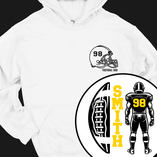 AVON HALF FOOTBALL FULL PLAYER (CUSTOM NAME AND NUMBER) HOODIE
