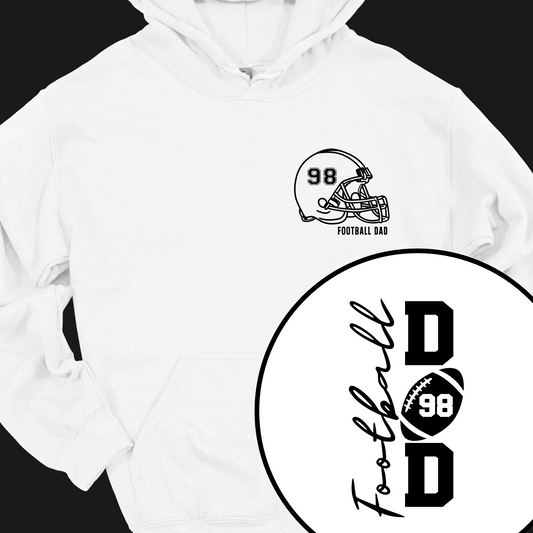 AVON FOOTBALL (CUSTOM MOM OR DAD AND PLAYER NUMBER) HOODIE