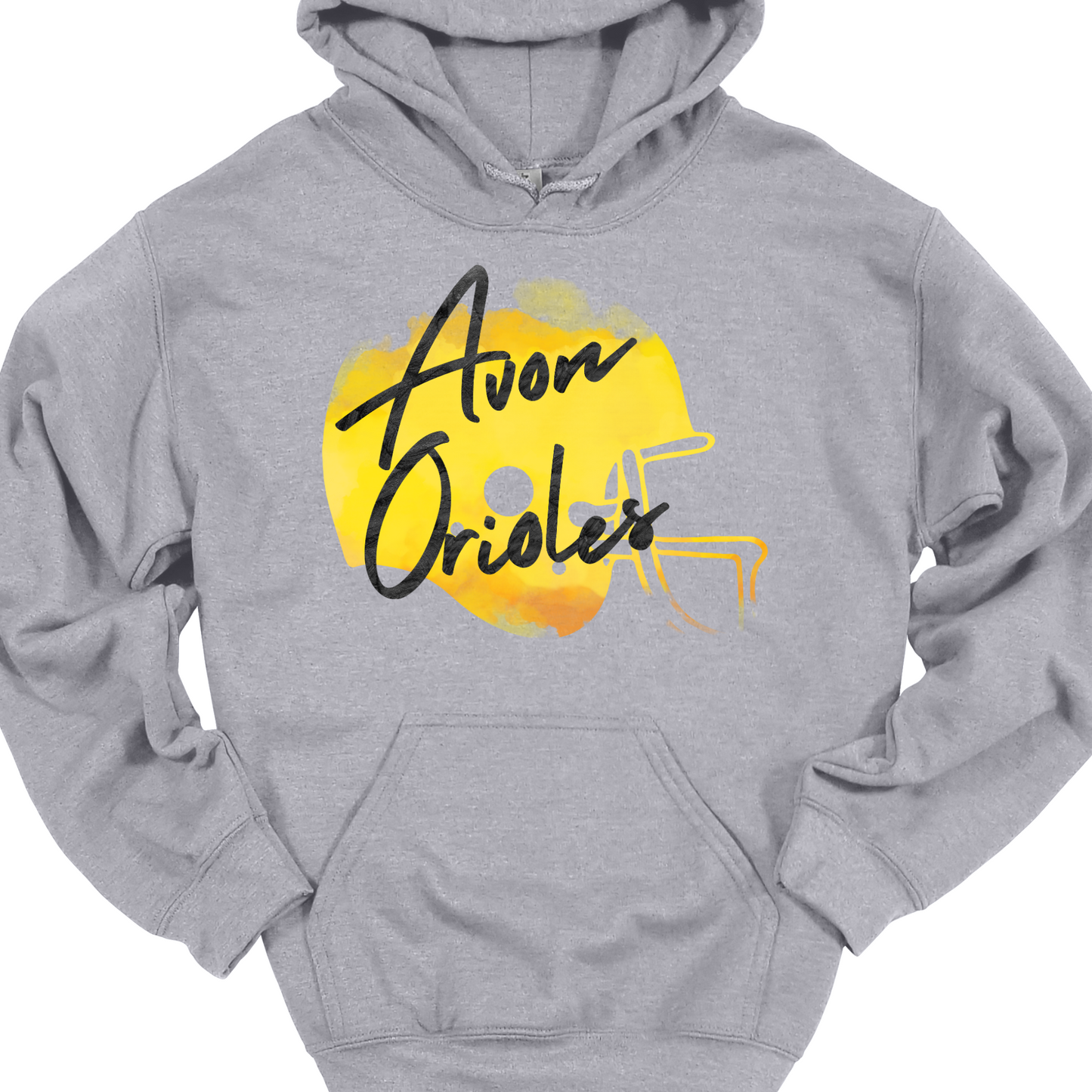 AVON ORIOLES FADED YELLOW HELMET HOODIE