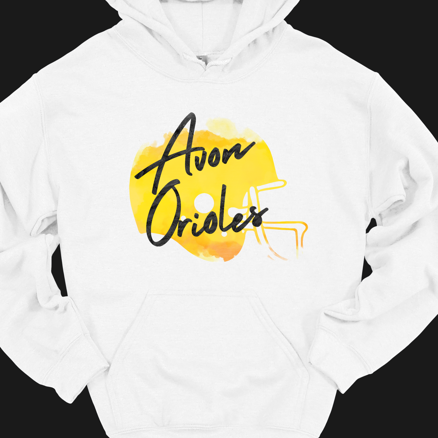 AVON ORIOLES FADED YELLOW HELMET HOODIE