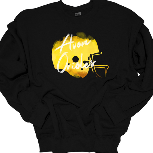 AVON ORIOLES FADED YELLOW HELMET CREWNECK