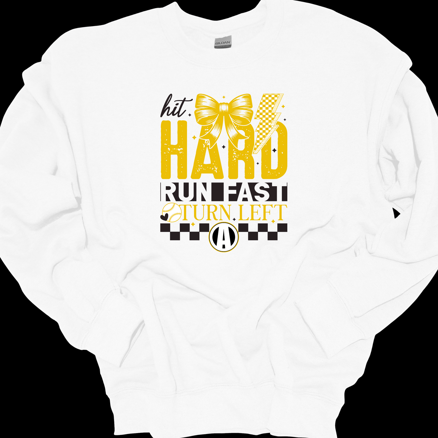 AYS HIT HARD RUN FAST CREWNECK