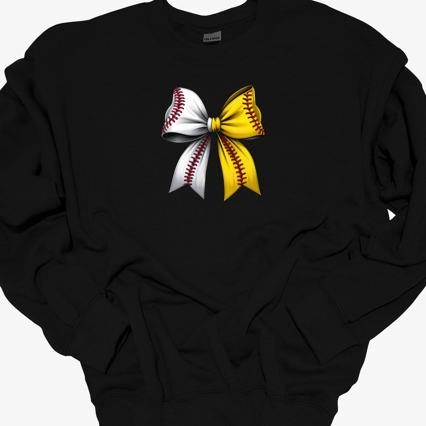 BASEBALL/SOFTBALL SPLIT BOW CREWNECK