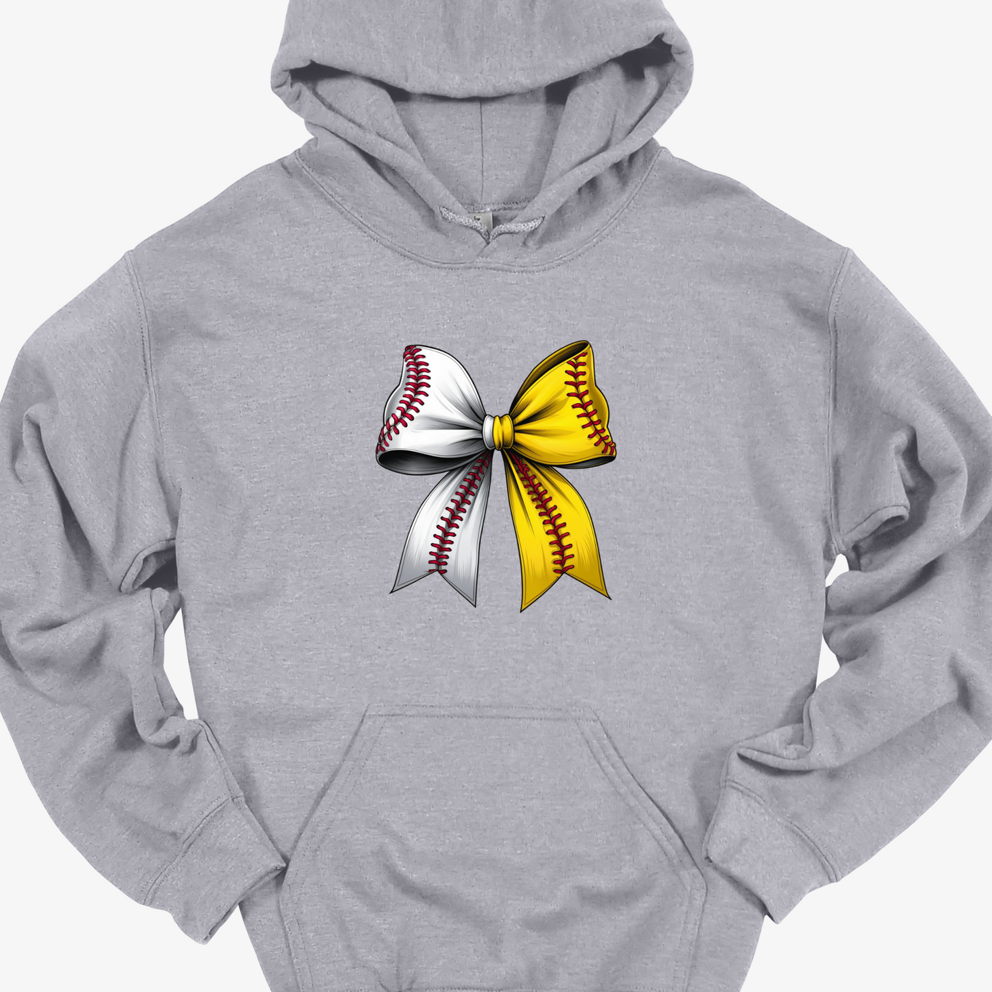 BASEBALL/SOFTBALL SPLIT BOW HOODIE