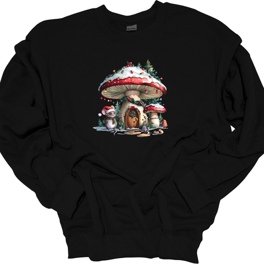 CHRISTMAS SHROOM W MOUSE CREWNECK