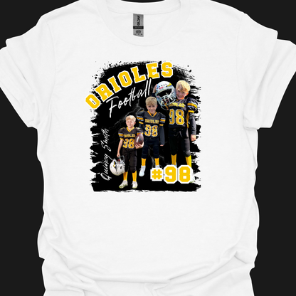 AVON FOOTBALL (CUSTOM WITH NAME, NUMBER AND PICTURES) TSHIRT