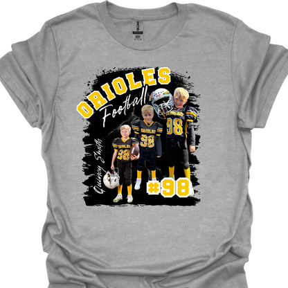 AVON FOOTBALL (CUSTOM WITH NAME, NUMBER AND PICTURES) TSHIRT