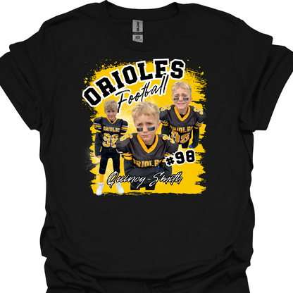 AVON FOOTBALL (CUSTOM WITH NAME, NUMBER AND PICTURES) TSHIRT