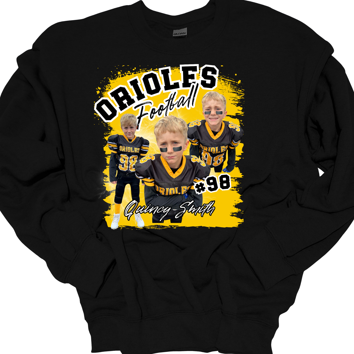 AVON FOOTBALL (CUSTOM WITH NAME, NUMBER AND PICTURES) CREWNECK