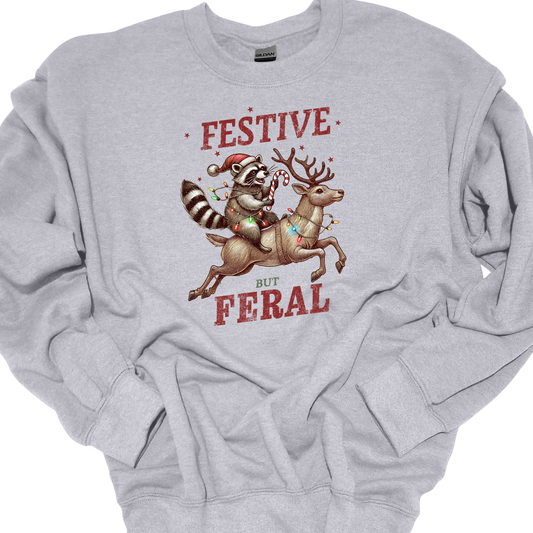 FESTIVE BUT FERAL CREWNECK