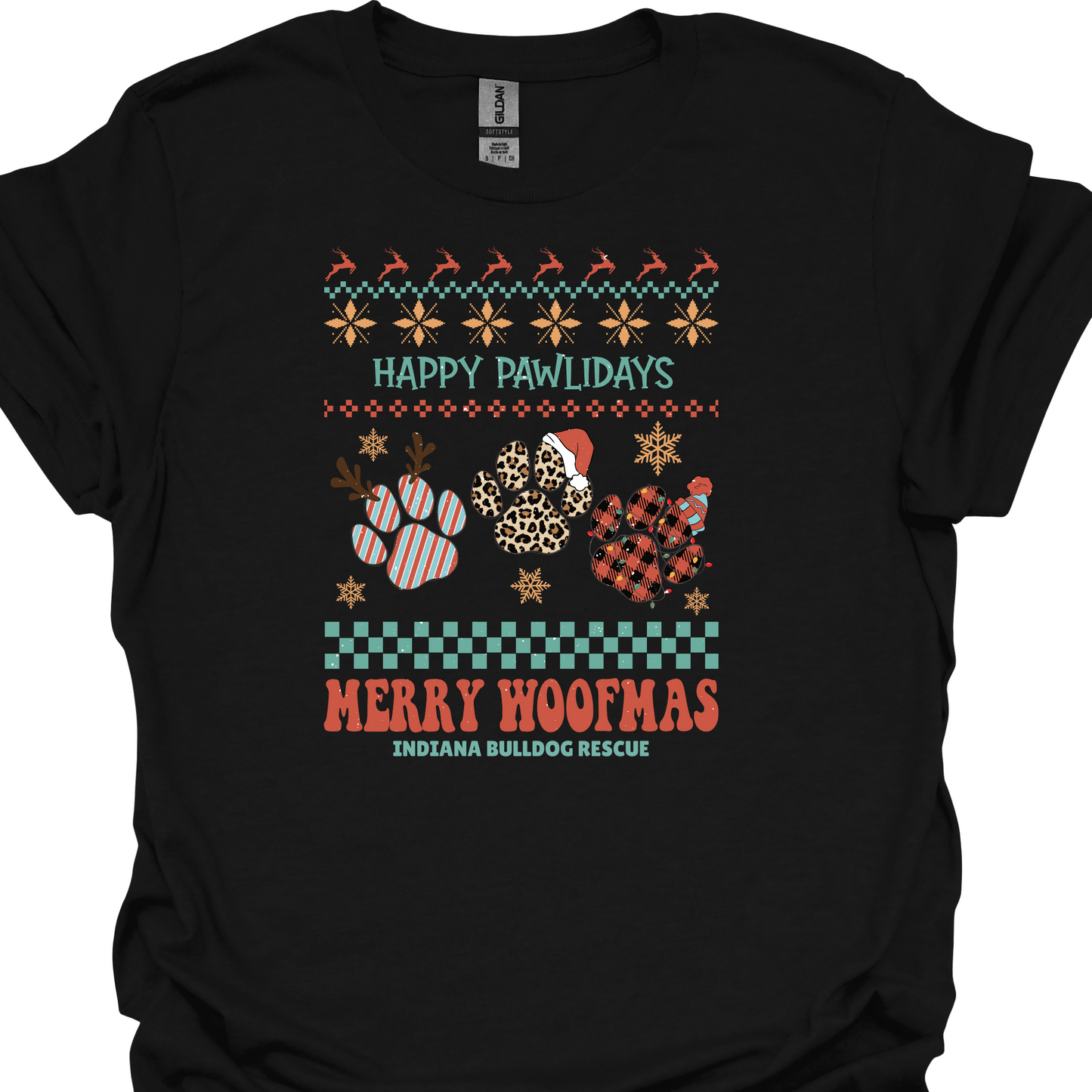 (IBDR) HAPPY PAWLIDAYS TSHIRT