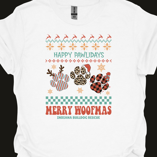 (IBDR) HAPPY PAWLIDAYS TSHIRT