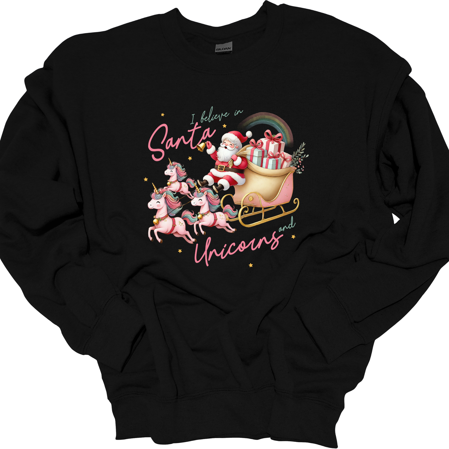 SANTA AND UNICORNS CREWNECK