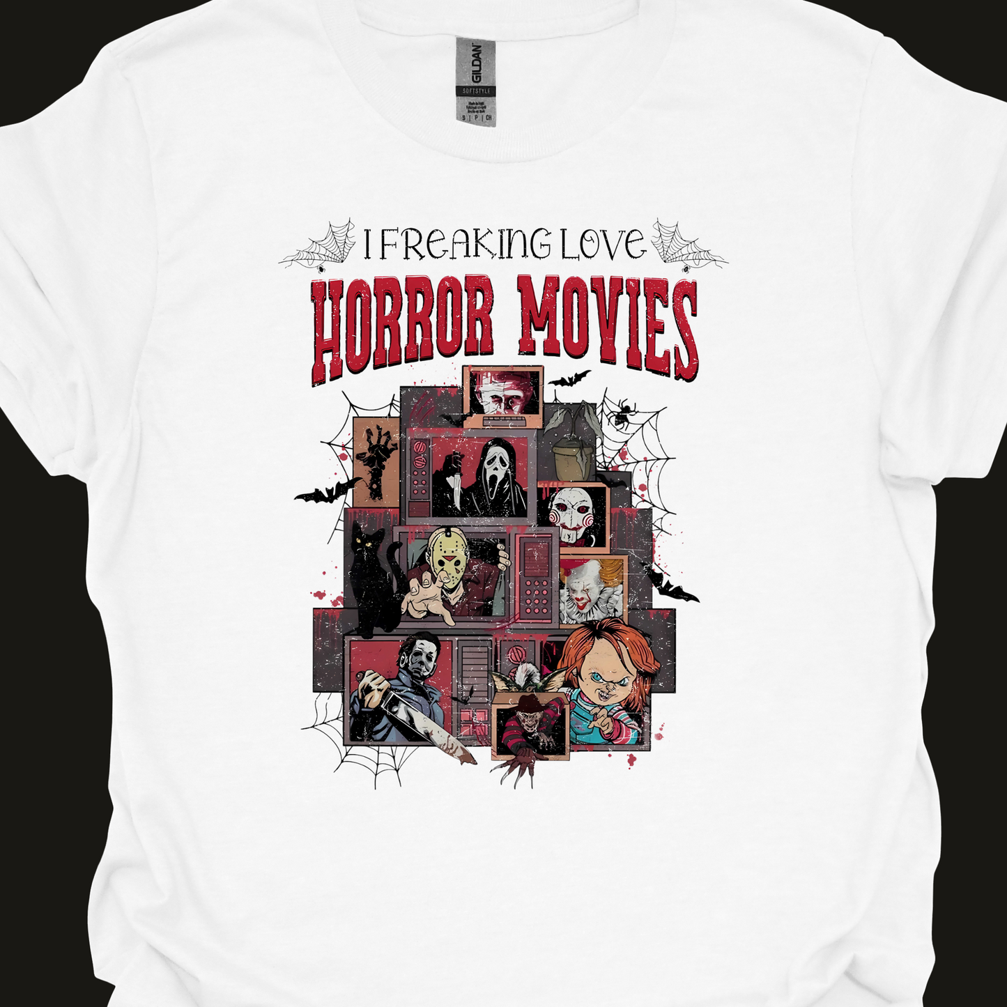 "I FREAKING LOVE HORROR MOVIES" TSHIRT