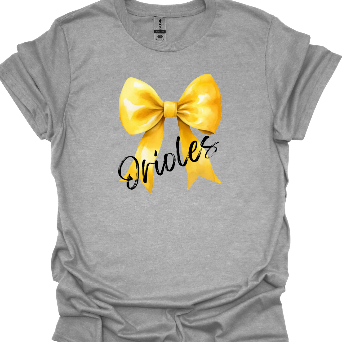 YELLOW-ORIOLES BOW TSHIRT