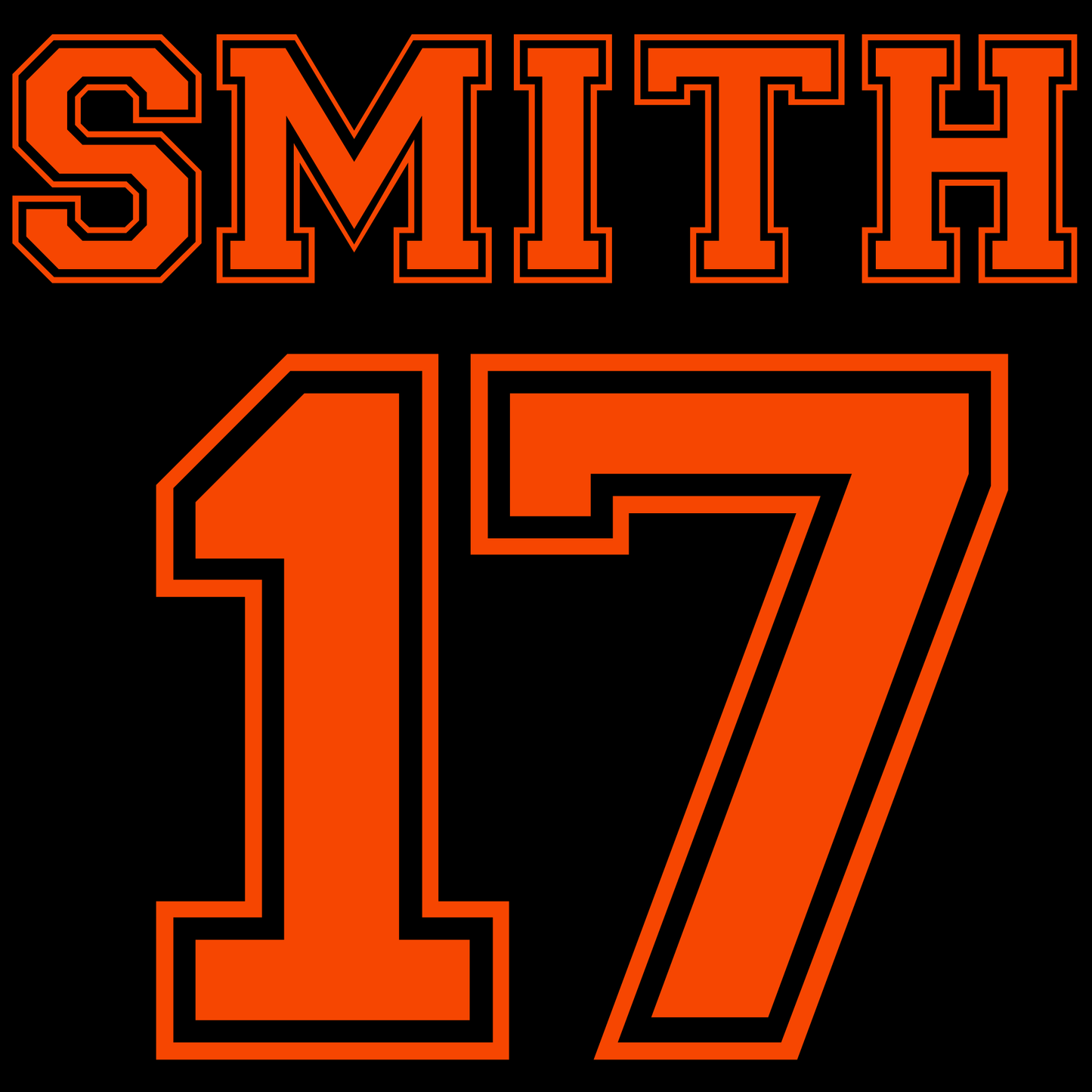 ADD LAST NAME & JERSEY #