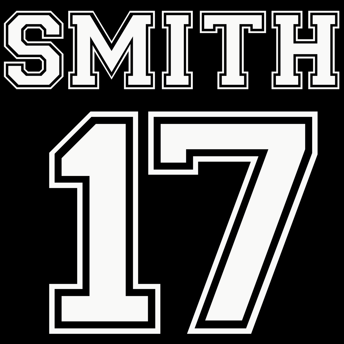 ADD LAST NAME & JERSEY #