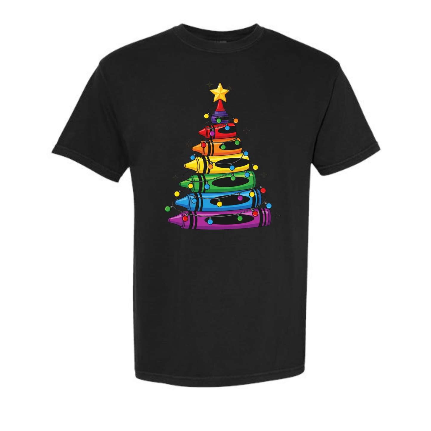 CRAYON CHRISTMAS TREE TEE