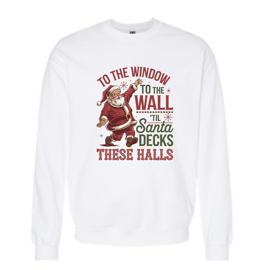 SANTA "TO THE WINDOW" CREWNECK SWEATSHIRT
