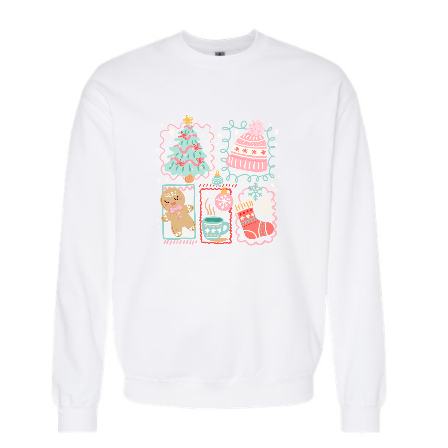 CHRISTMAS COLLAGE CREWNECK SWEATSHIRT