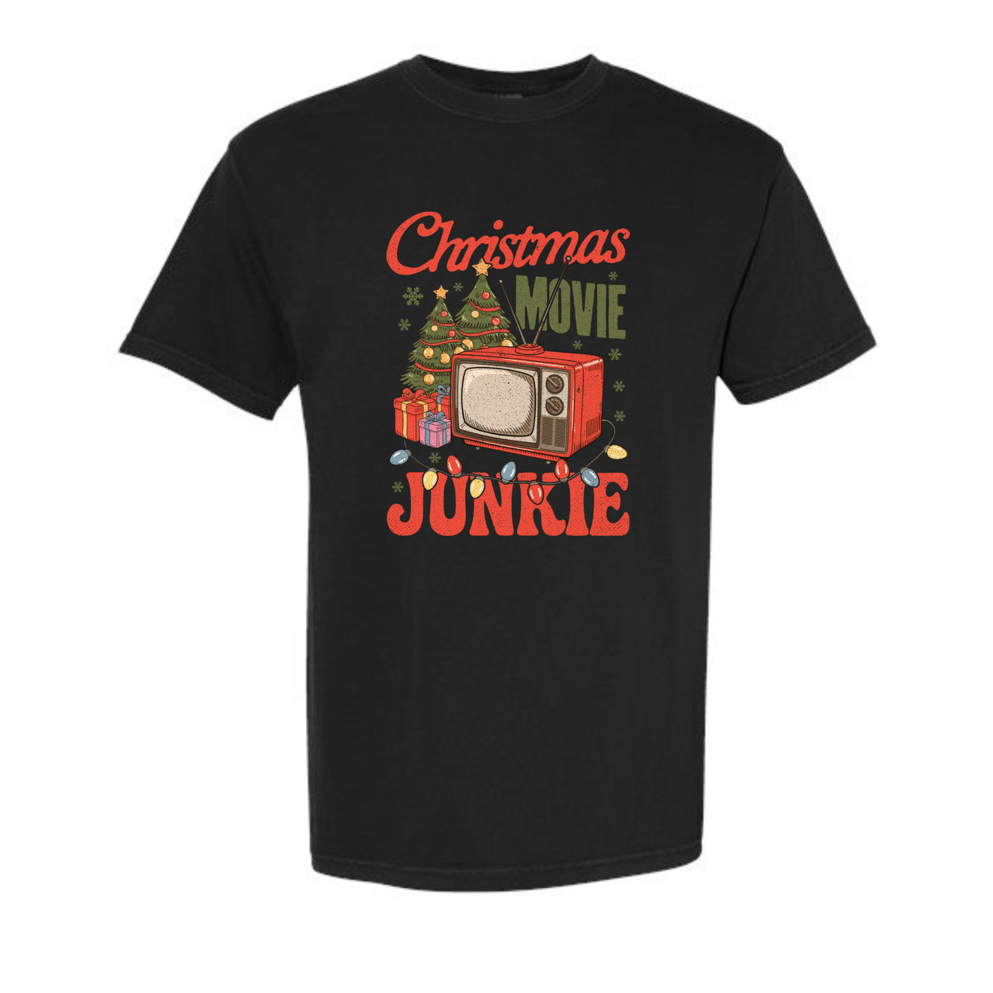 CHRISTMAS MOVIE JUNKIE TEE