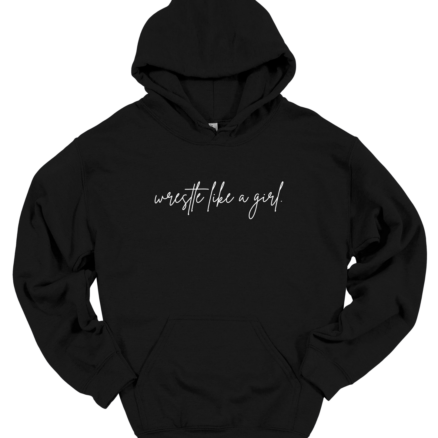 WRESTLE LIKE A GIRL (CURSIVE) HOODIE