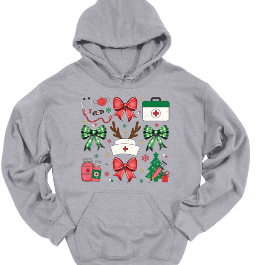 NURSE CHRISTMAS VIBES HOODIE