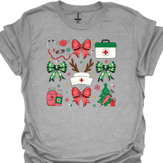 NURSE CHRISTMAS VIBES TSHIRT