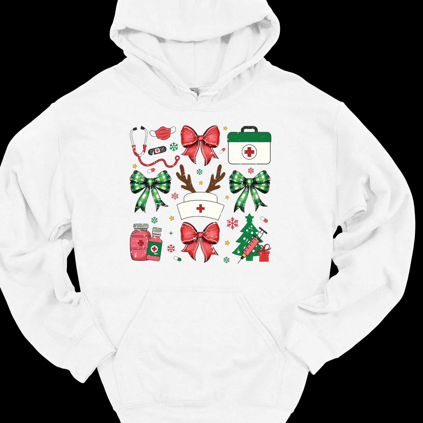 NURSE CHRISTMAS VIBES HOODIE