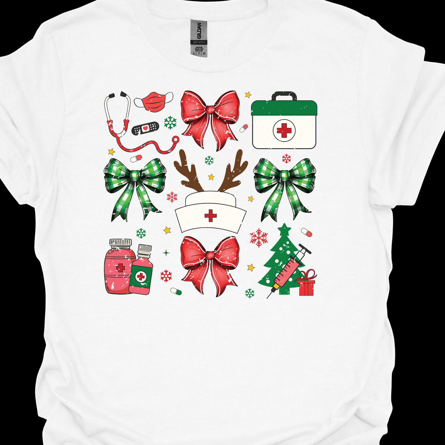 NURSE CHRISTMAS VIBES TSHIRT