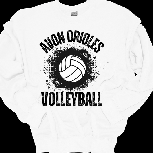 AVON ORIOLES VOLLEYBALL POPART CREWNECK