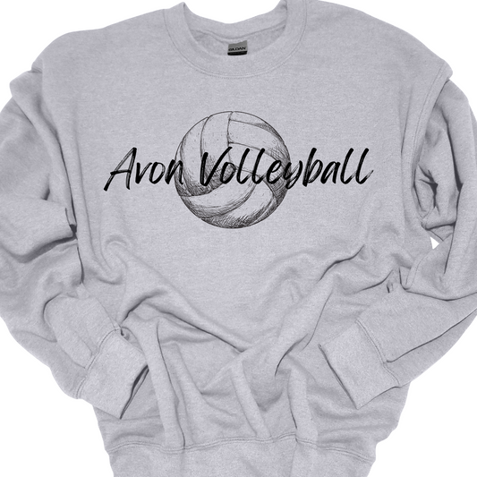 AVON VOLLEYBALL SKETCH CREWNECK