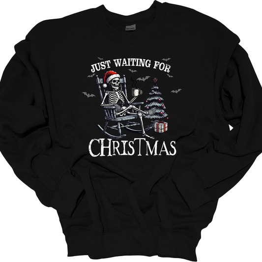 JUST WAITING ON CHRISTMAS CREWNECK